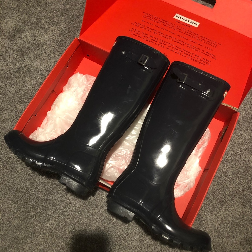Tall Glossy Hunter Boots